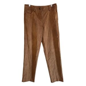 Zac & Rachel Women's Brown Corduroy Straight Leg Pants Size 8